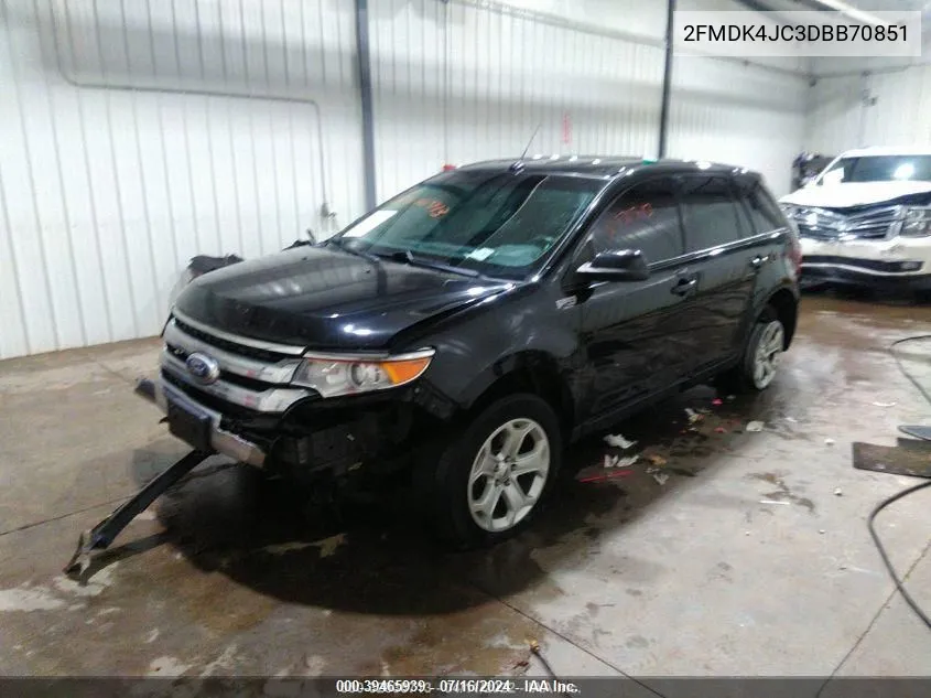 2FMDK4JC3DBB70851 2013 Ford Edge Sel