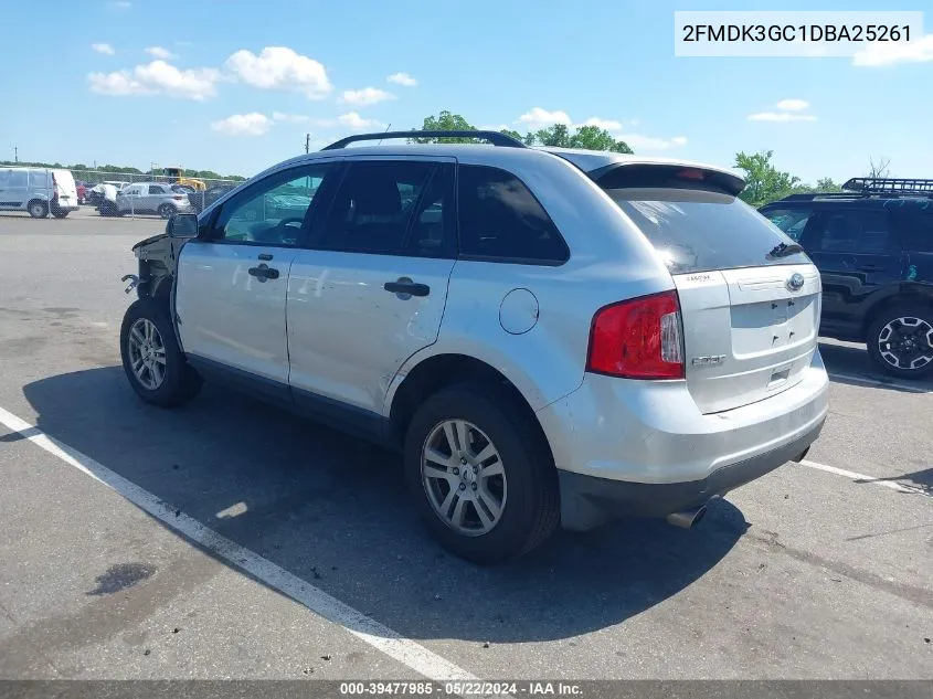 2013 Ford Edge Se VIN: 2FMDK3GC1DBA25261 Lot: 39477985