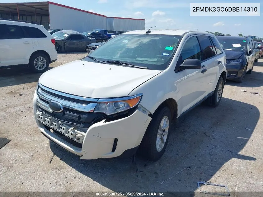 2013 Ford Edge Se VIN: 2FMDK3GC6DBB14310 Lot: 39500725