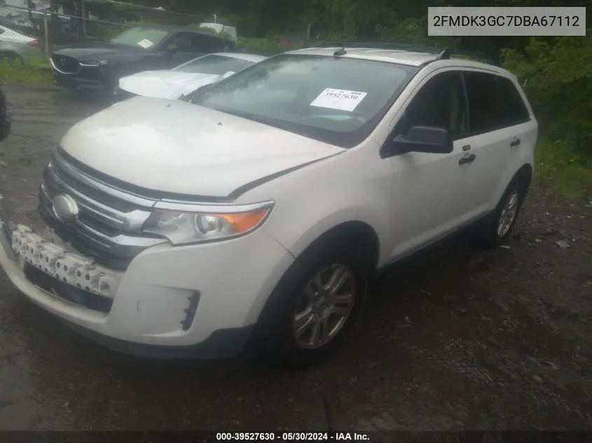 2FMDK3GC7DBA67112 2013 Ford Edge Se