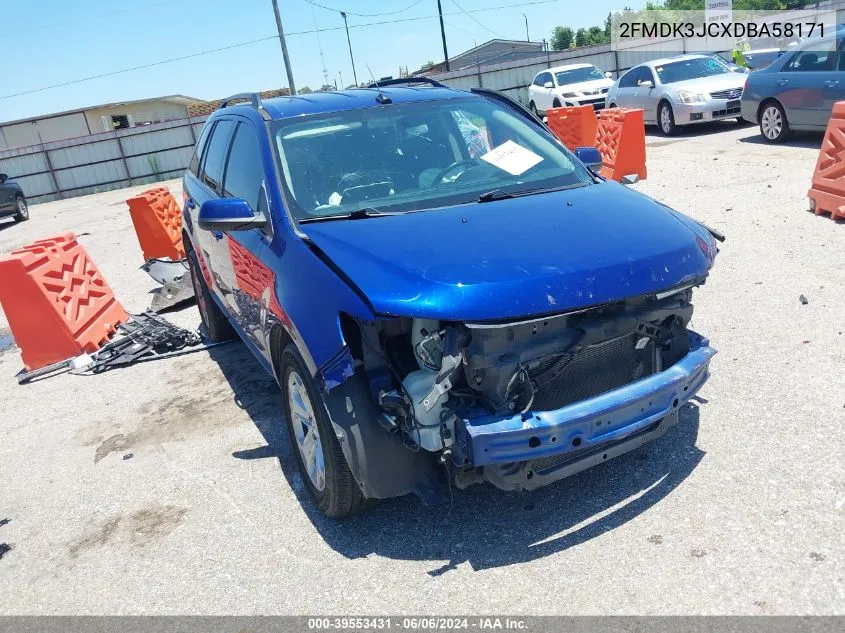 2013 Ford Edge Sel VIN: 2FMDK3JCXDBA58171 Lot: 39553431