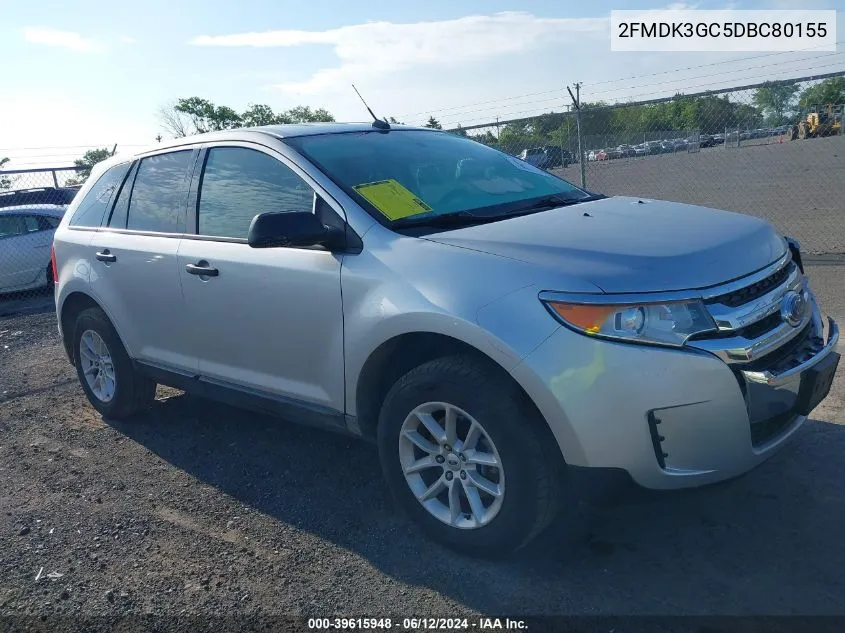 2013 Ford Edge Se VIN: 2FMDK3GC5DBC80155 Lot: 39615948