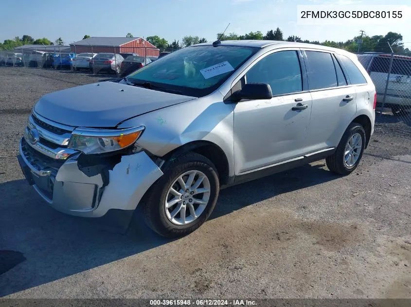 2FMDK3GC5DBC80155 2013 Ford Edge Se