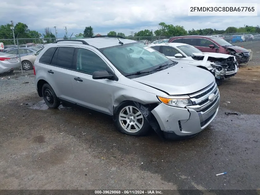 2013 Ford Edge Se VIN: 2FMDK3GC8DBA67765 Lot: 39629868