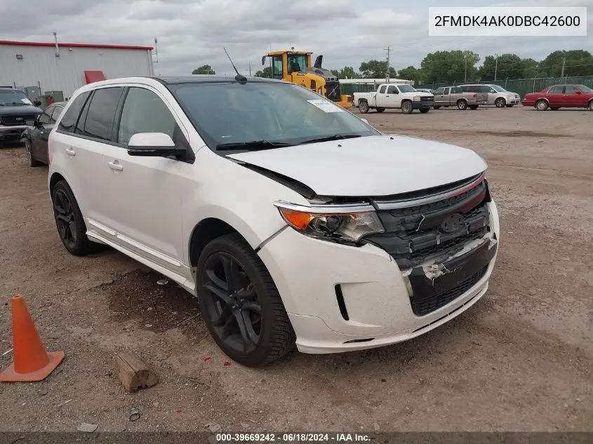 2FMDK4AK0DBC42600 2013 Ford Edge Sport