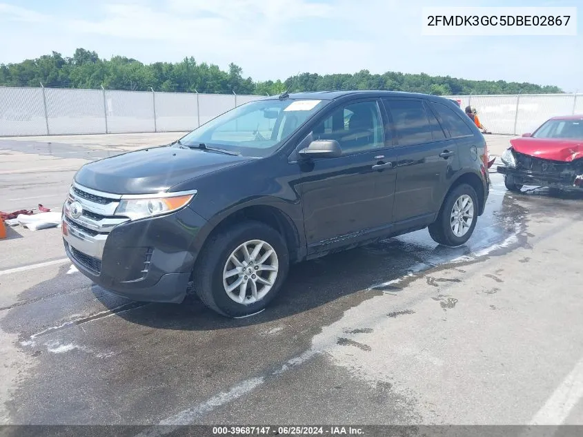 2013 Ford Edge Se VIN: 2FMDK3GC5DBE02867 Lot: 39687147