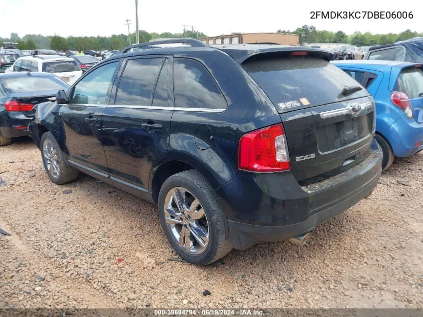 2FMDK3KC7DBE06006 2013 Ford Edge Limited