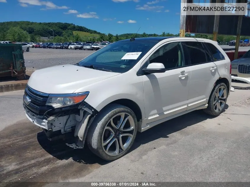 2013 Ford Edge Sport VIN: 2FMDK4AK5DBE27290 Lot: 39756338