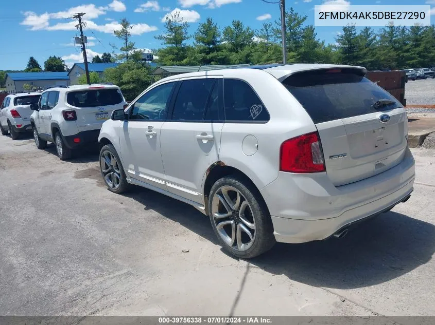 2013 Ford Edge Sport VIN: 2FMDK4AK5DBE27290 Lot: 39756338