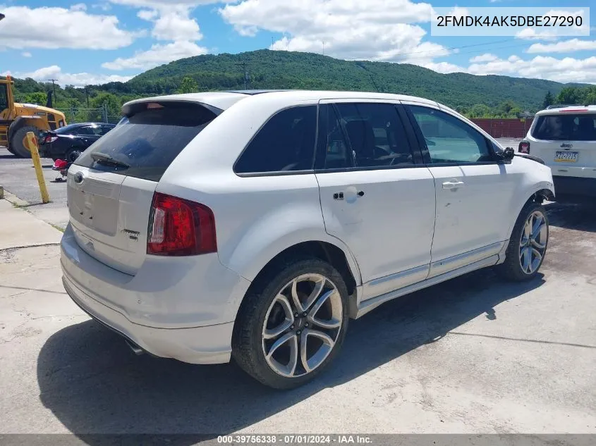 2013 Ford Edge Sport VIN: 2FMDK4AK5DBE27290 Lot: 39756338