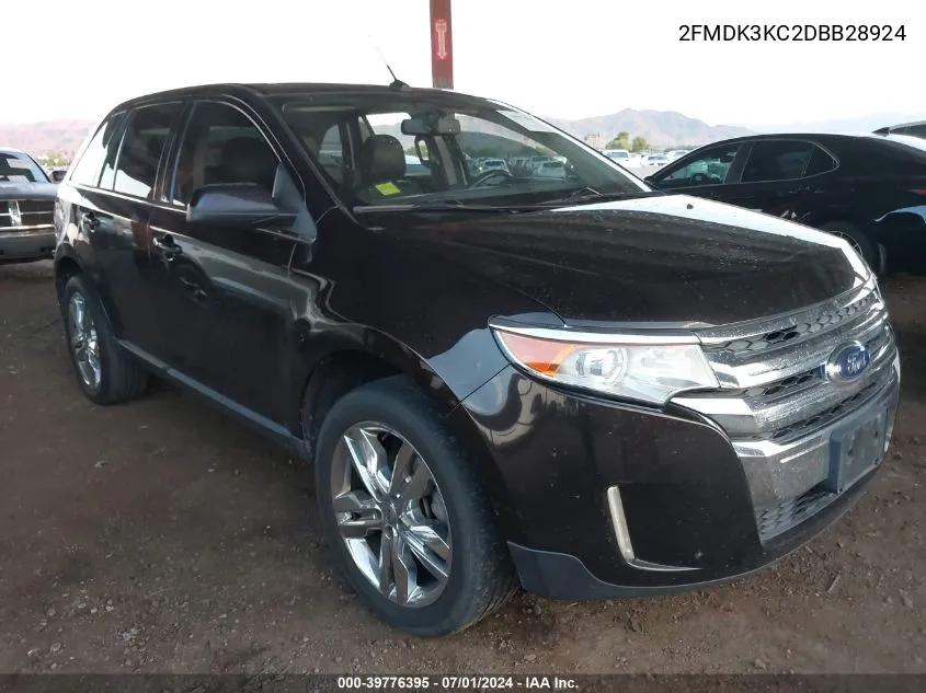 2013 Ford Edge Limited VIN: 2FMDK3KC2DBB28924 Lot: 39776395