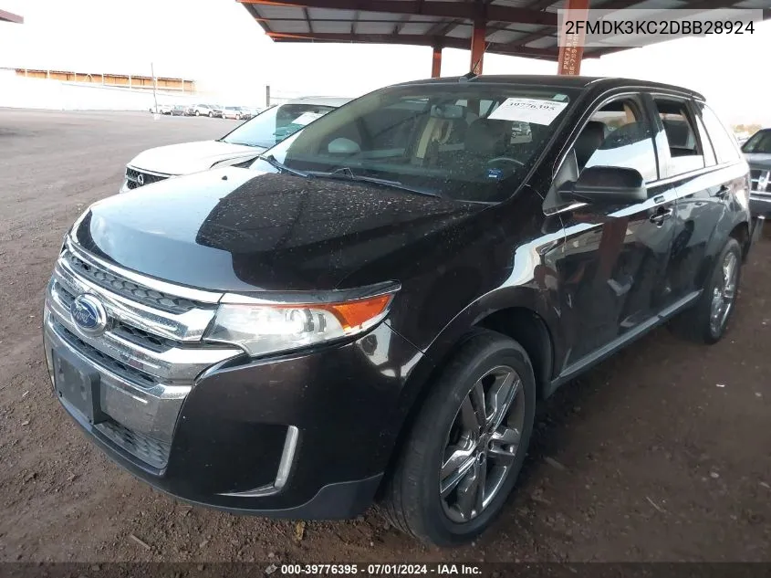 2013 Ford Edge Limited VIN: 2FMDK3KC2DBB28924 Lot: 39776395