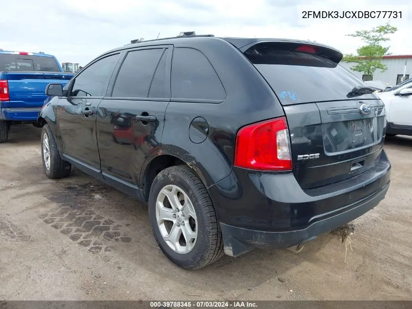 2013 Ford Edge Sel VIN: 2FMDK3JCXDBC77731 Lot: 39788345