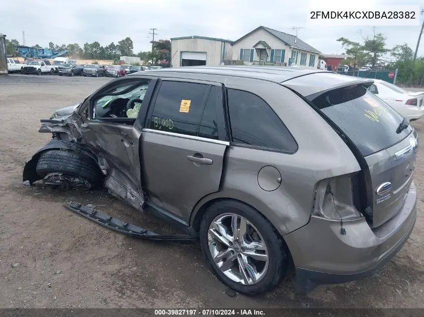 2013 Ford Edge Limited VIN: 2FMDK4KCXDBA28382 Lot: 39827197