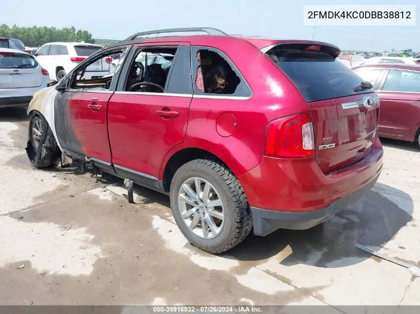 2013 Ford Edge Limited VIN: 2FMDK4KC0DBB38812 Lot: 39916932