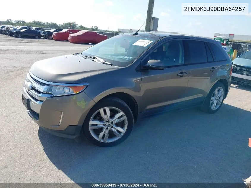 2013 Ford Edge Sel VIN: 2FMDK3J90DBA64257 Lot: 39959439