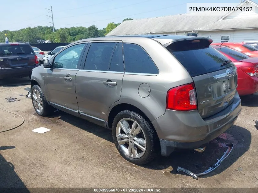 2013 Ford Edge Limited VIN: 2FMDK4KC7DBA79452 Lot: 39966070