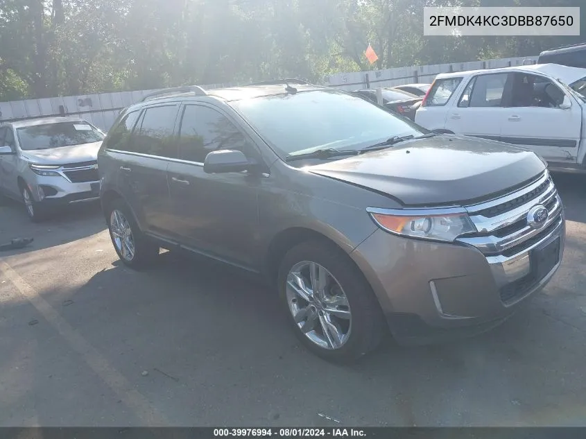 2013 Ford Edge Limited VIN: 2FMDK4KC3DBB87650 Lot: 39976994