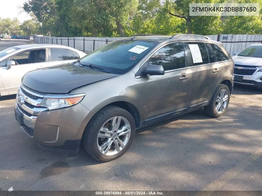 2013 Ford Edge Limited VIN: 2FMDK4KC3DBB87650 Lot: 39976994