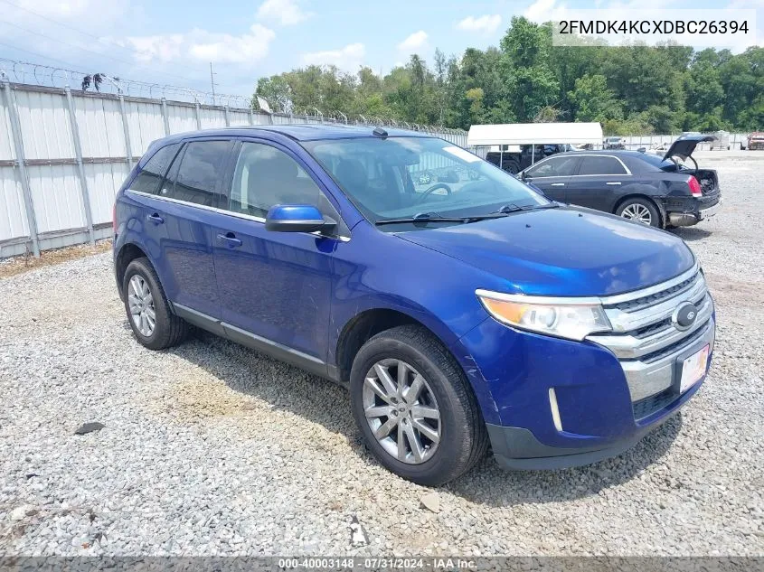 2013 Ford Edge Limited VIN: 2FMDK4KCXDBC26394 Lot: 40003148