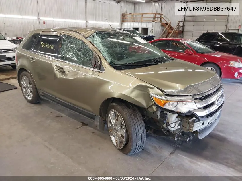 2013 Ford Edge Limited VIN: 2FMDK3K98DBB37647 Lot: 40054608