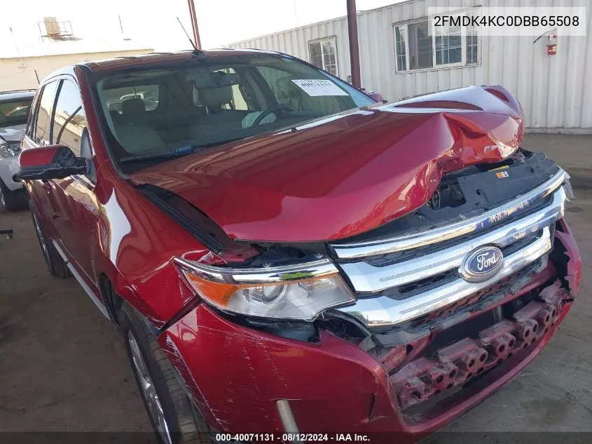 2013 Ford Edge Limited VIN: 2FMDK4KC0DBB65508 Lot: 40071131