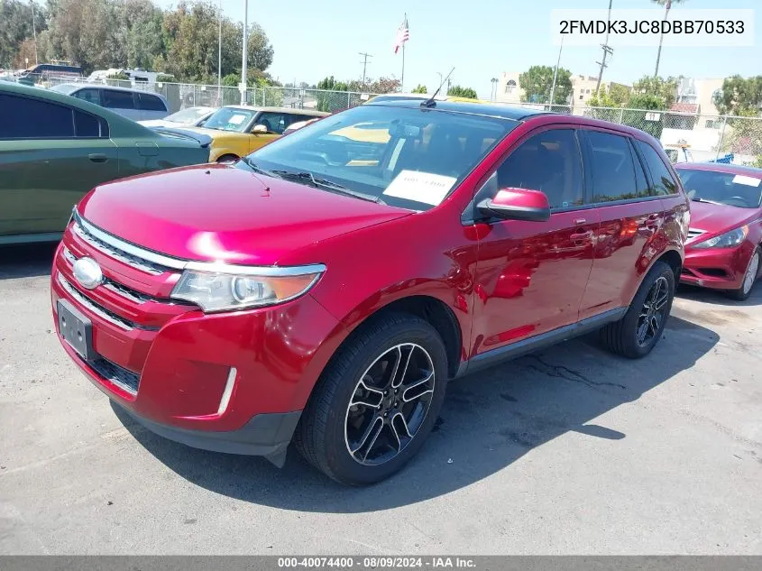 2013 Ford Edge Sel VIN: 2FMDK3JC8DBB70533 Lot: 40074400