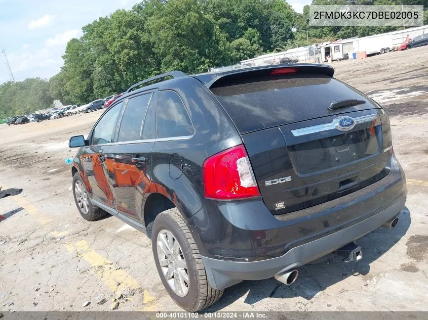 2013 Ford Edge Limited VIN: 2FMDK3KC7DBE02005 Lot: 40101102