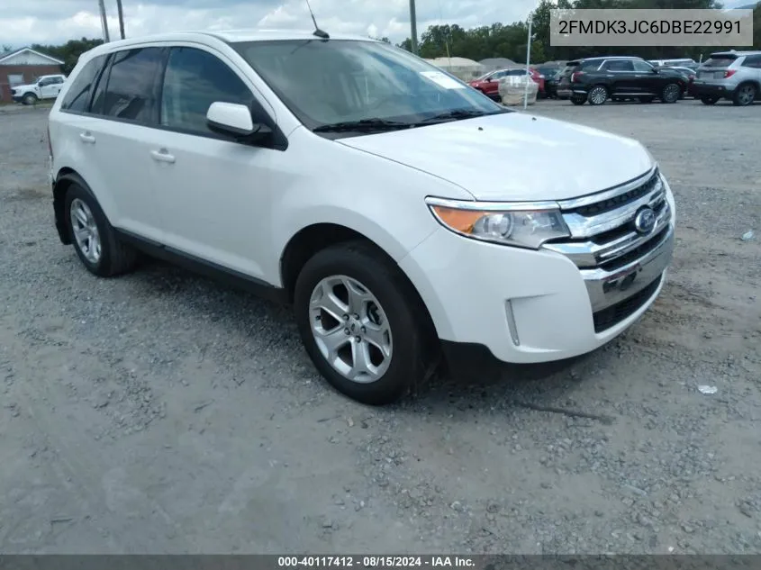 2013 Ford Edge Sel VIN: 2FMDK3JC6DBE22991 Lot: 40117412