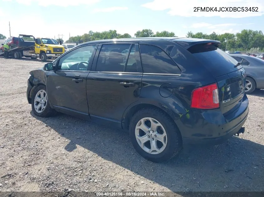 2013 Ford Edge Sel VIN: 2FMDK4JCXDBC53452 Lot: 40126156