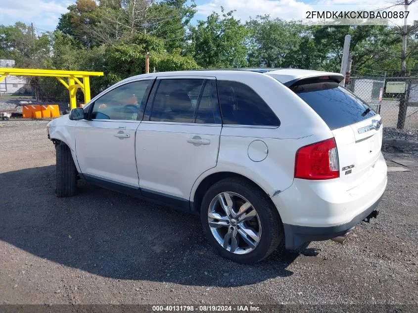 2013 Ford Edge Limited VIN: 2FMDK4KCXDBA00887 Lot: 40131798