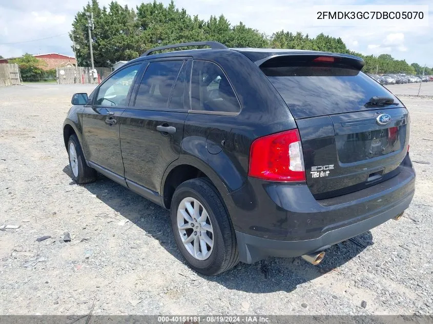 2013 Ford Edge Se VIN: 2FMDK3GC7DBC05070 Lot: 40151181