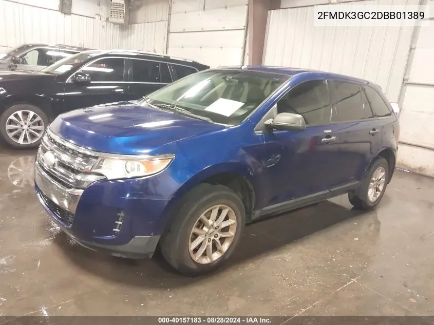 2013 Ford Edge Se VIN: 2FMDK3GC2DBB01389 Lot: 40157183