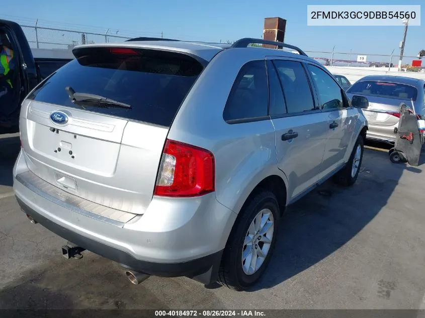 2013 Ford Edge Se VIN: 2FMDK3GC9DBB54560 Lot: 40184972