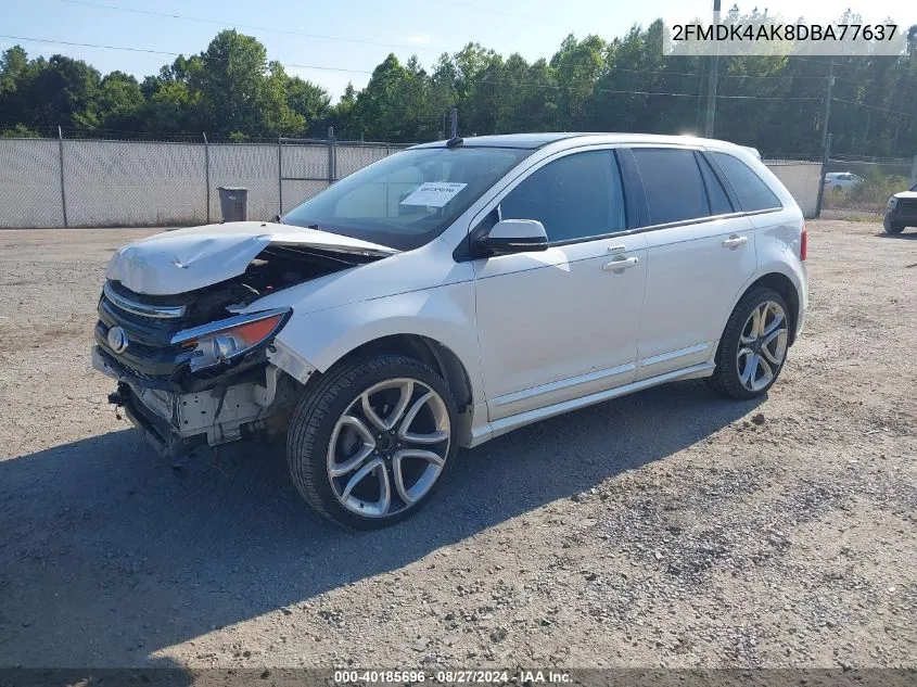 2013 Ford Edge Sport VIN: 2FMDK4AK8DBA77637 Lot: 40185696