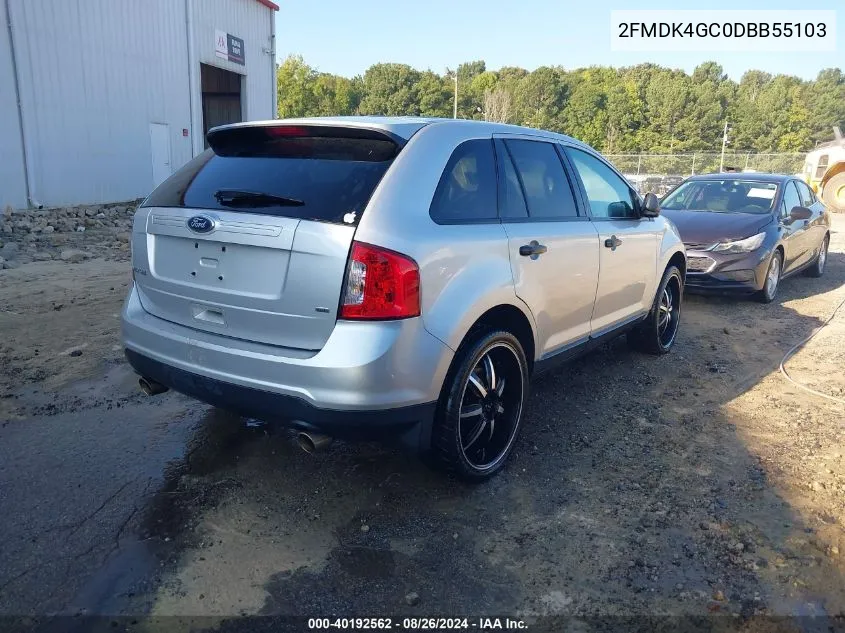 2013 Ford Edge Se VIN: 2FMDK4GC0DBB55103 Lot: 40192562