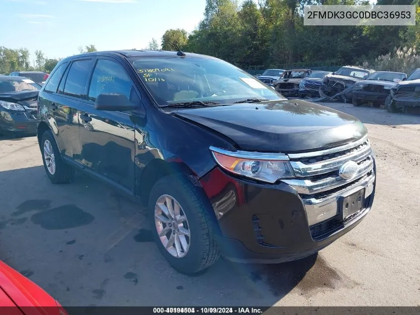 2013 Ford Edge Se VIN: 2FMDK3GC0DBC36953 Lot: 40194504