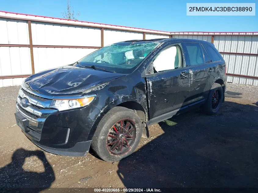 2013 Ford Edge Sel VIN: 2FMDK4JC3DBC38890 Lot: 40203685