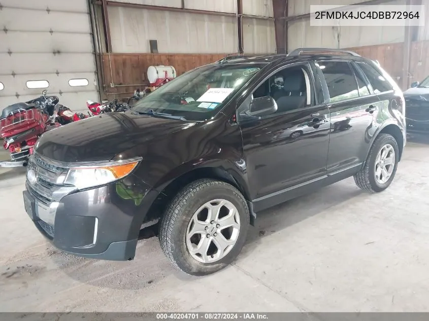 2013 Ford Edge Sel VIN: 2FMDK4JC4DBB72964 Lot: 40204701