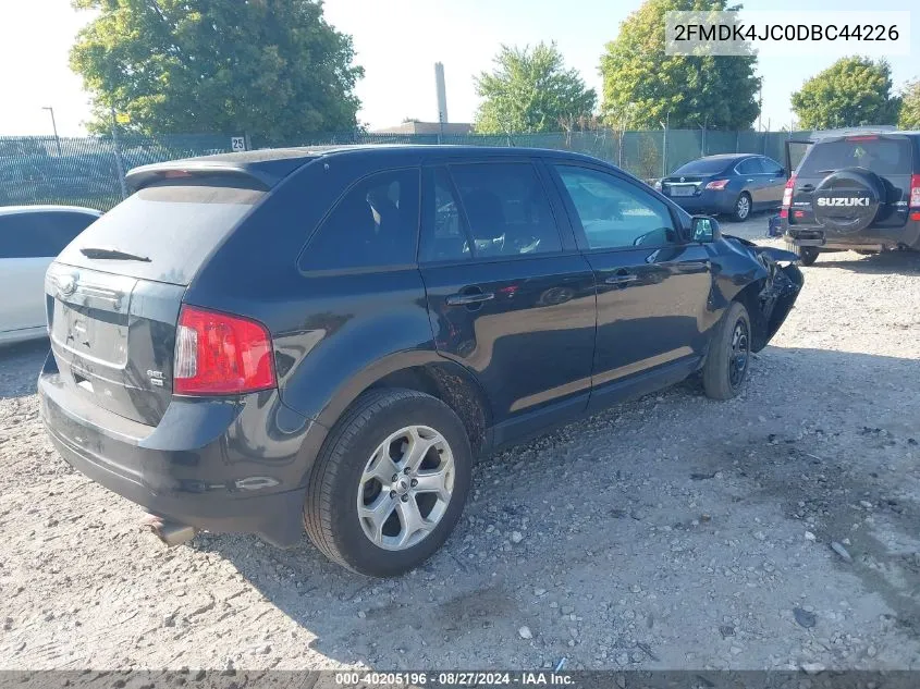 2013 Ford Edge Sel VIN: 2FMDK4JC0DBC44226 Lot: 40205196