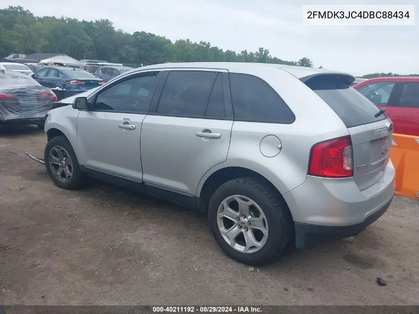 2013 Ford Edge Sel VIN: 2FMDK3JC4DBC88434 Lot: 40211192