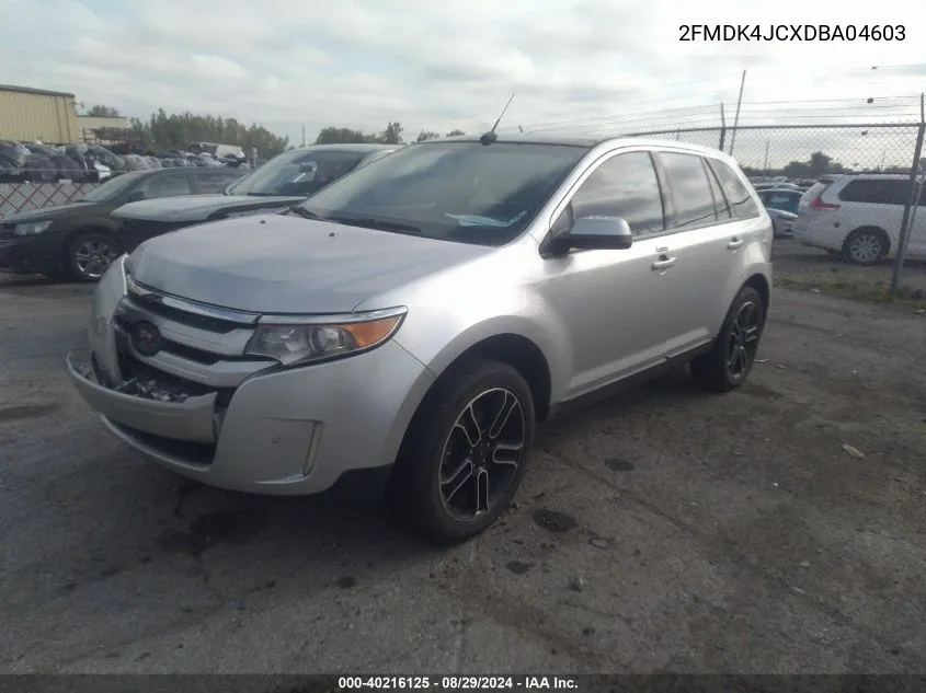 2013 Ford Edge Sel VIN: 2FMDK4JCXDBA04603 Lot: 40216125