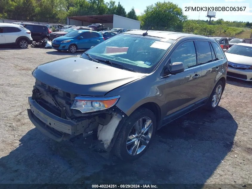 2013 Ford Edge Limited VIN: 2FMDK3K98DBC06367 Lot: 40224251