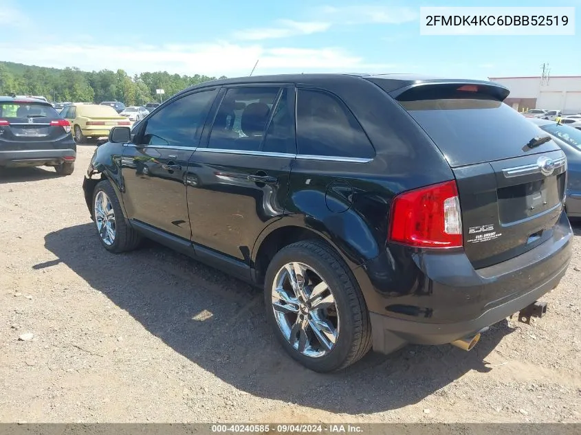 2013 Ford Edge Limited VIN: 2FMDK4KC6DBB52519 Lot: 40240585