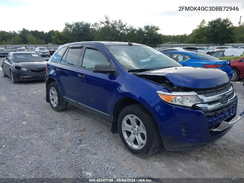 2013 Ford Edge Se VIN: 2FMDK4GC3DBB72946 Lot: 40247189