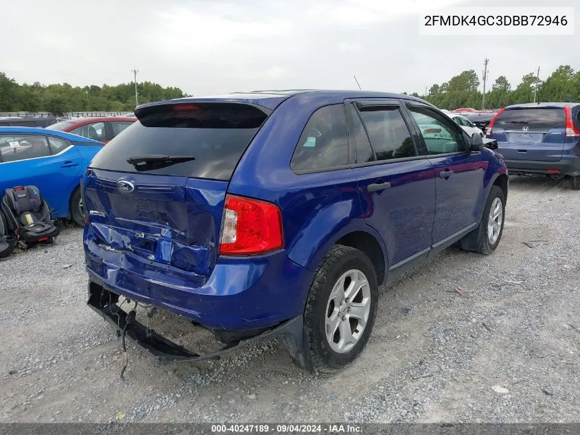 2013 Ford Edge Se VIN: 2FMDK4GC3DBB72946 Lot: 40247189