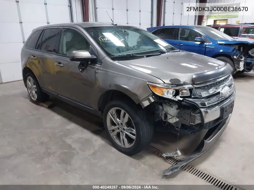 2013 Ford Edge Sel VIN: 2FMDK3JC0DBE38670 Lot: 40249287