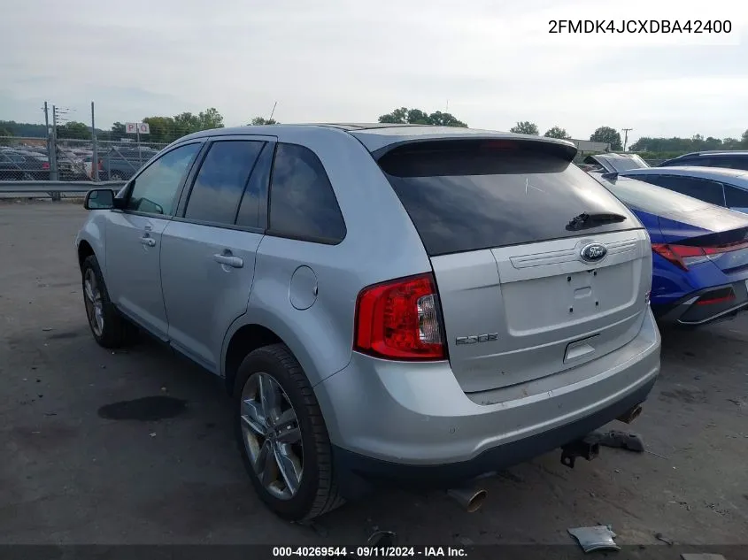 2013 Ford Edge Sel VIN: 2FMDK4JCXDBA42400 Lot: 40269544