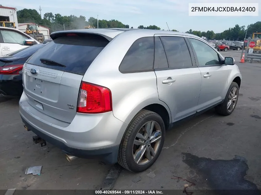 2013 Ford Edge Sel VIN: 2FMDK4JCXDBA42400 Lot: 40269544