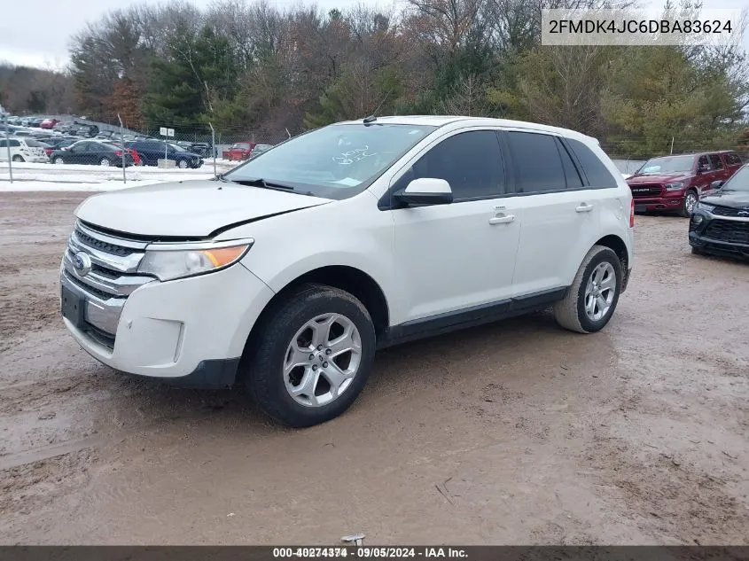 2013 Ford Edge Sel VIN: 2FMDK4JC6DBA83624 Lot: 40274374